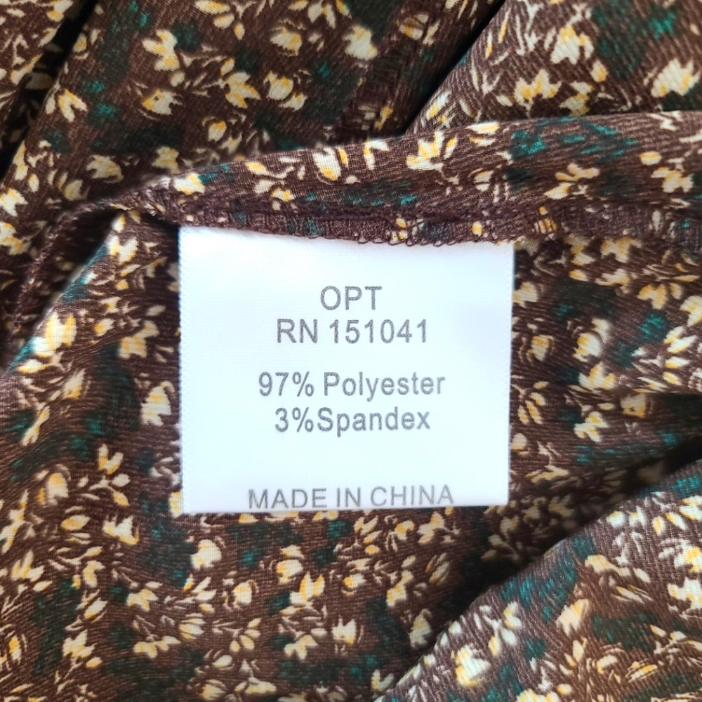 Anthropologie x OPT Lenon Floral Midi Dress In Brown Size 4 - Picture 9 of 11